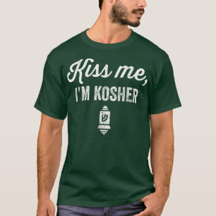 Kiss Me Ik ben Kosher Funny Jewish Hebrew Traditio T-shirt