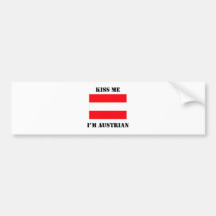 Kiss me Ik ben Oostenrijks Bumpersticker