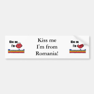 Kiss Me Ik ben Roemeens Bumpersticker