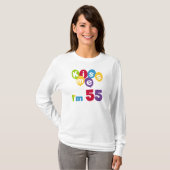 Kiss Me I'm 55 Anniversaire Tshirts et cadeaux (Devant entier)