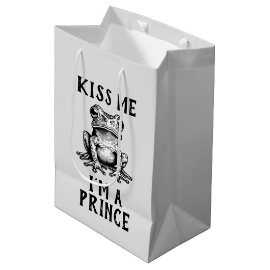 Kiss Me I'm A Prince Cadeau Sac (Devant Angle)
