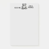 Kiss Me I'm A Prince Post-It Notes (Devant)