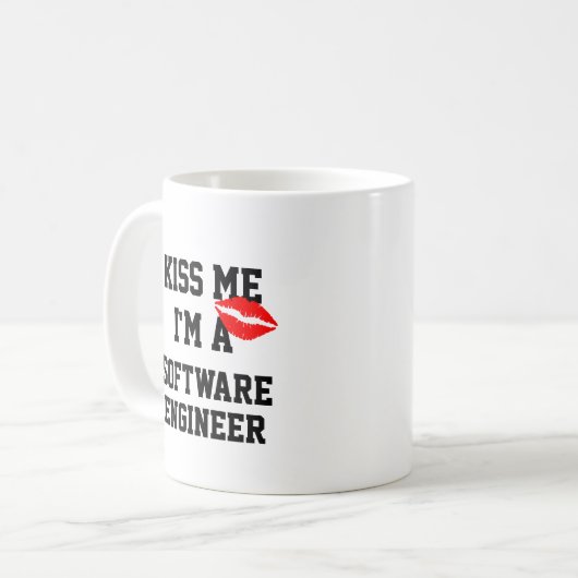 Kiss Me Im A Software Engineer Mug (Devant gauche)