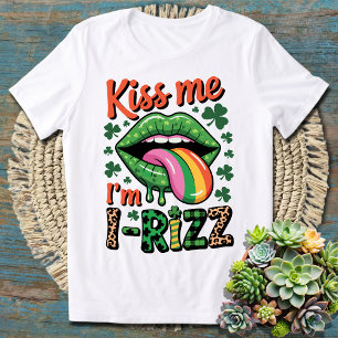 Kiss Me I'm I-Rizz - Grappige St. Patrick's Day-wo T-shirt