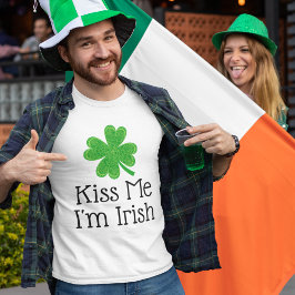 Kiss Me I'm Irish 4 Leaf Clover St Patrick's Day b T-shirt