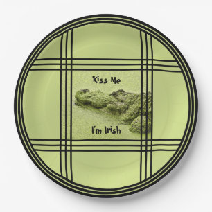 Kiss Me I'm Irish beroemd gemaakt door Green Gator Papieren Bordje