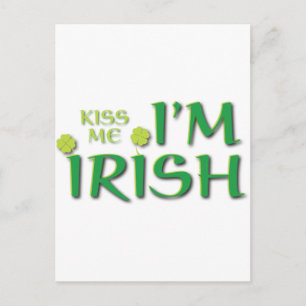 Kiss me Im Irish Briefkaart
