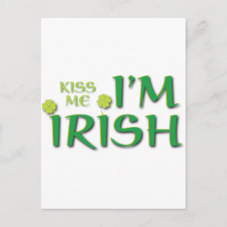 Kiss me Im Irish Briefkaart
