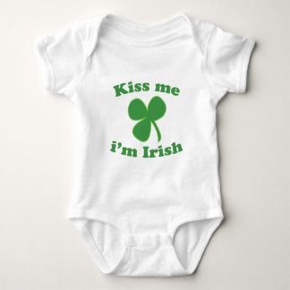 Kiss me Im Irish Clover St Patrick's Day Romper