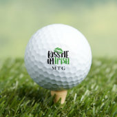 Kiss me Im Irish Lucky Monogram Name Cute Golfballen (Insitu Shirt)
