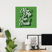 Kiss Me, I'm Irish Poster 24x24 (Bureau à domicile)