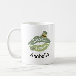 Kiss Me I'm Irish Retro lip op maat St. Patrick's Koffiemok