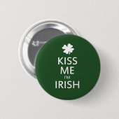 Kiss me Im Irish Ronde Button 5,7 Cm (Voorkant /achterkant)