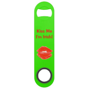 Kiss Me I'm Irish St. Patricks Day Green 4Sean ber Speed Flessenopener