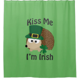 Kiss me Im Irish St Patricks Day Hedégel Douchegordijn