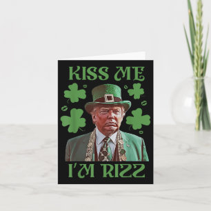 Kiss Me In Rizz Grappig Trump St Patricks Day Iers Kaart