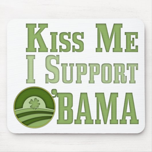 Kiss Me Irish Obama Muismat (Voorkant)