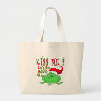 Kiss me laat Froggy pakken Grote Tote Bag