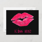 Kiss me Lips Briefkaart (Voorkant / Achterkant)