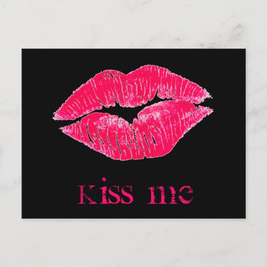 Kiss me Lips Briefkaart (Voorkant)