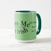 Kiss Me my DNA dit I'm Irish Mug (Devant droit)
