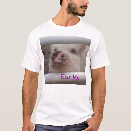 Kiss Me Pig T-shirt (Voorkant)