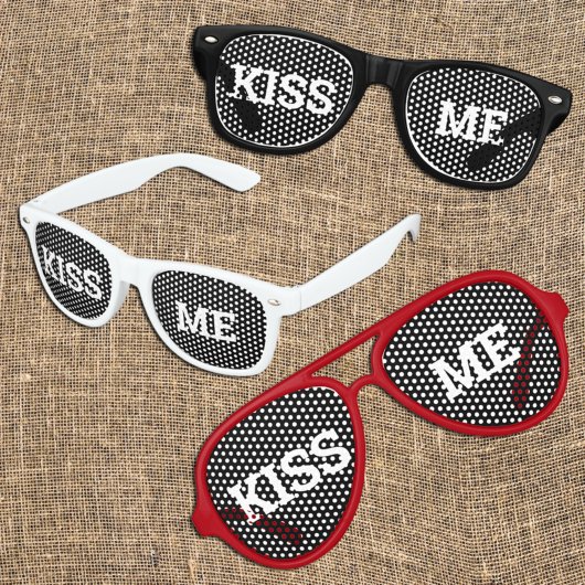 KISS ME rétro Shades / Fun Party Lunettes de solei