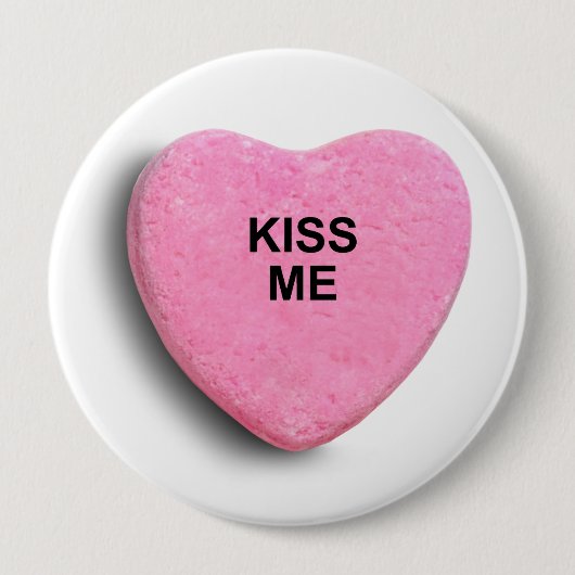 KISS ME RONDE BUTTON 4,0 CM (Voorkant)