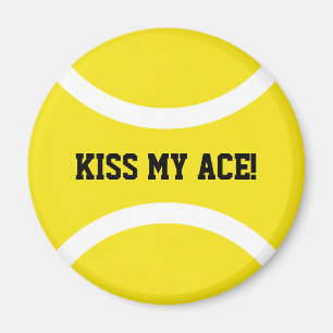 KISS MIJN ACE gele ronde tennisbal koelkast magnee Magneet