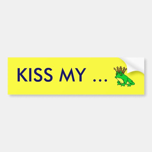 KISS MIJN... BUMPERSTICKER (Voorkant)