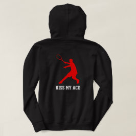 Kiss My Ace Grappige tennis hoodie voor mannen en