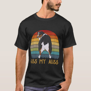Kiss My Auss Funny Aussie mama Aussie Owner Retro  T-shirt