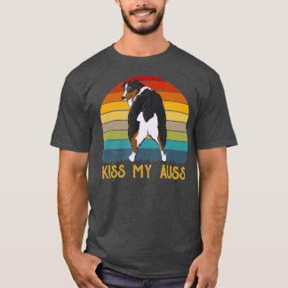 Kiss My Auss Funny Aussie mama Aussie Owner Retro T-shirt
