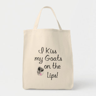 Kiss My Goats Funny Goat Gezegden Tote Bag