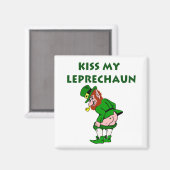 Kiss My Leprechaun Magnet Magneet (Voorkant / Achterkant)