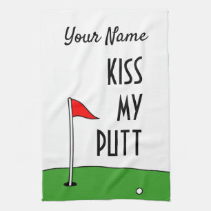 Kiss My Putt drôle serviette de cuisine cadeau pou