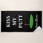 Kiss My Putt drôle serviette de plage de golf pour (Devant)