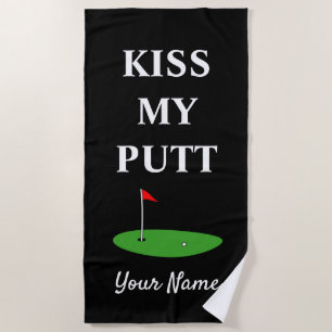 Kiss My Putt drôle serviette de plage de golf pour