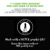 Kiss My Putt Funny Golfer Humor Silhouette Black Golfhanddoek