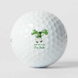 'Kiss My Putt, I'm Irish' Playful St Patrick's Day Golfballen