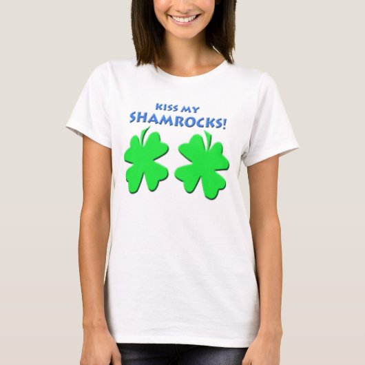Kiss My Shamrocks T-shirt (Voorkant)