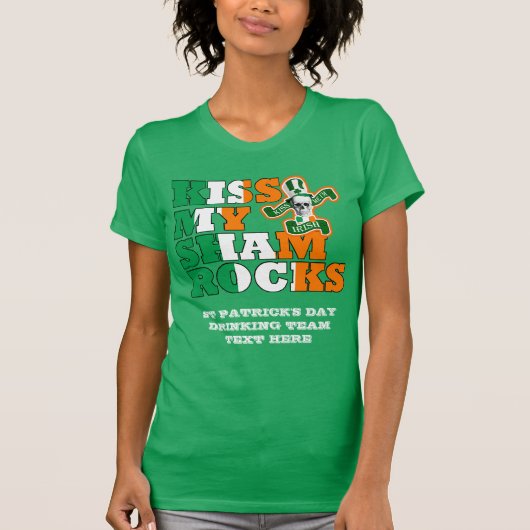 Kiss My Shamrocks T-shirt (Voorkant)