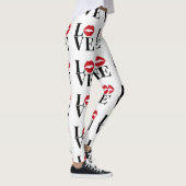 Kiss of Love Modern Red Lips Leggings (Droite)