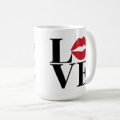 Kiss of Love : Red Lips Edition Mug (Devant droit)