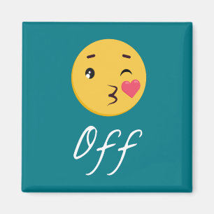 Kiss off Emoji Funny Trendy Popular Cute Magneet