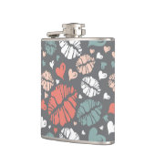 Kiss-printer en -hartpatroon heupfles (Links)