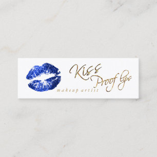 Kiss Proof Lips 2 - Blue Glitter Mini Visitekaartje