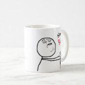 Kiss Rage Face Comic Meme Koffiemok (Voorkant rechts)