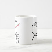 Kiss Rage Face Comic Meme Koffiemok (Center)