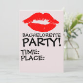 KISS RED LIPS BACHELORETTE INVITATIONS DU PARTI (Debout devant)